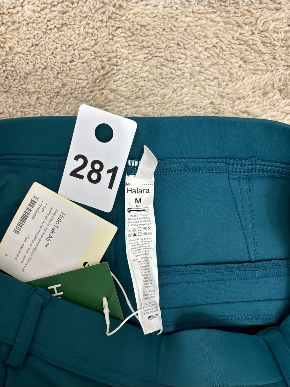 HALARA Teal Wide-Leg Trousers - Picture 2 of 13